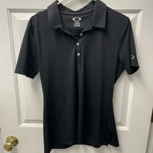 Oakley Jet Black Button-Up Polo